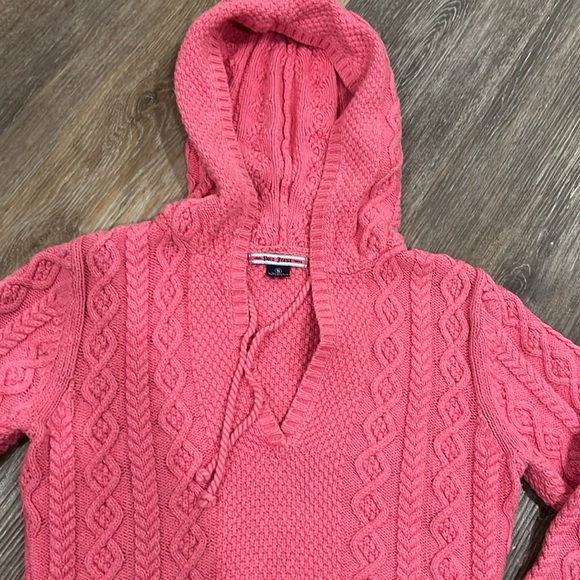 Ralph Lauren polo jeans pink cable knit vintage 90s cotton sweater small - Picture 4 of 8
